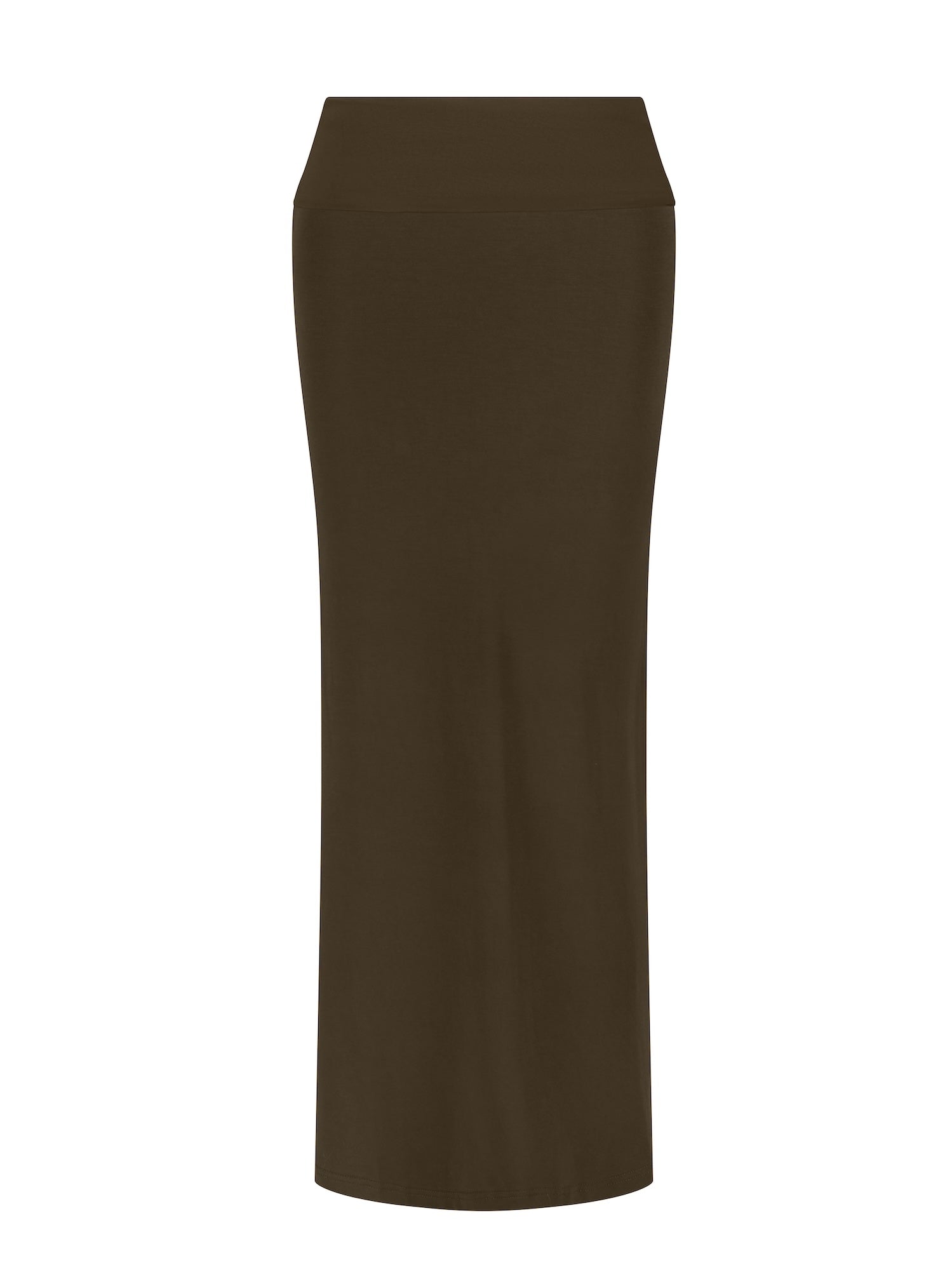Bamboo Side Split Maxi Skirt - Cocoa