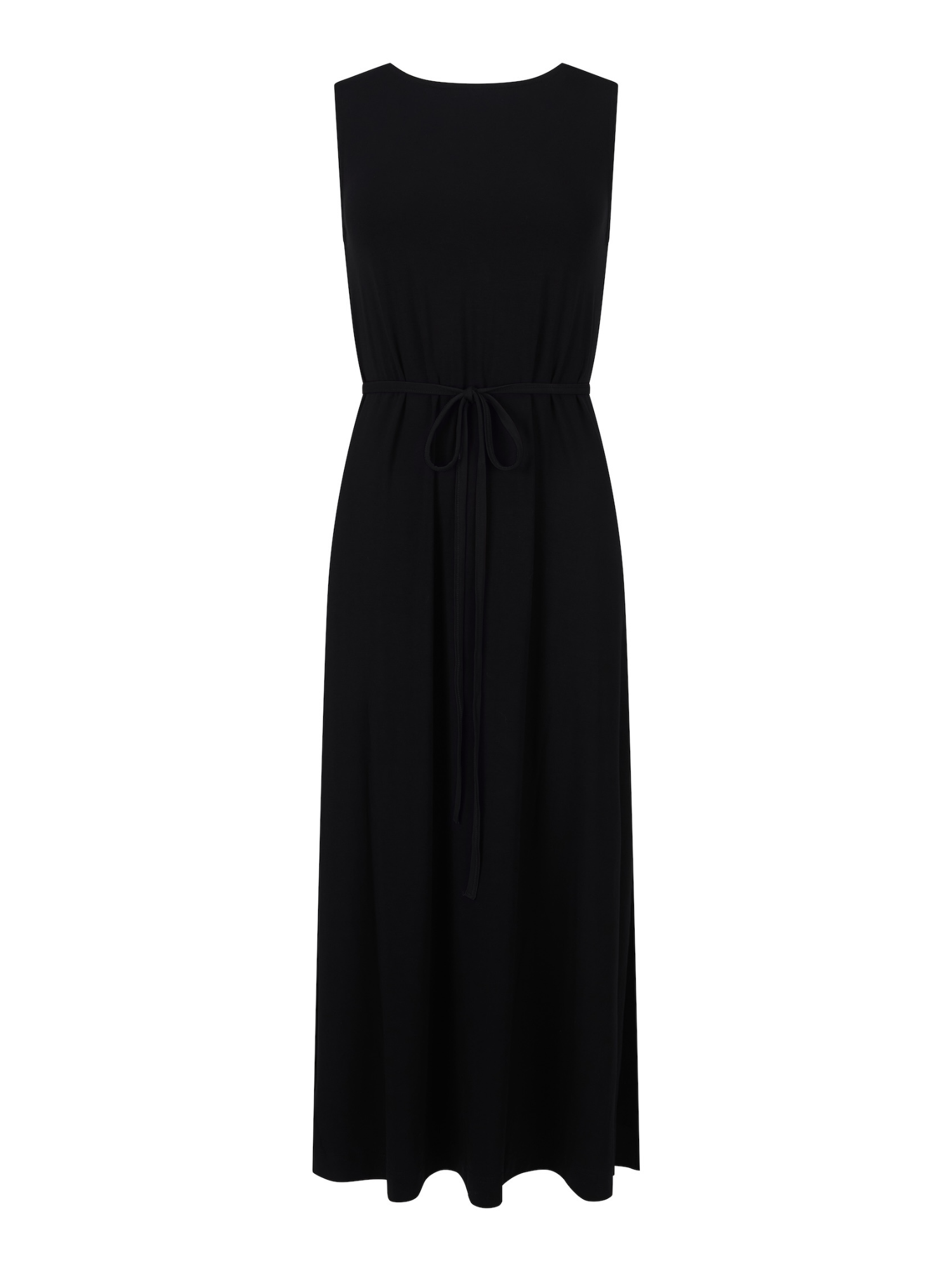 Bamboo Scoop Neck Maxi Dress - Black