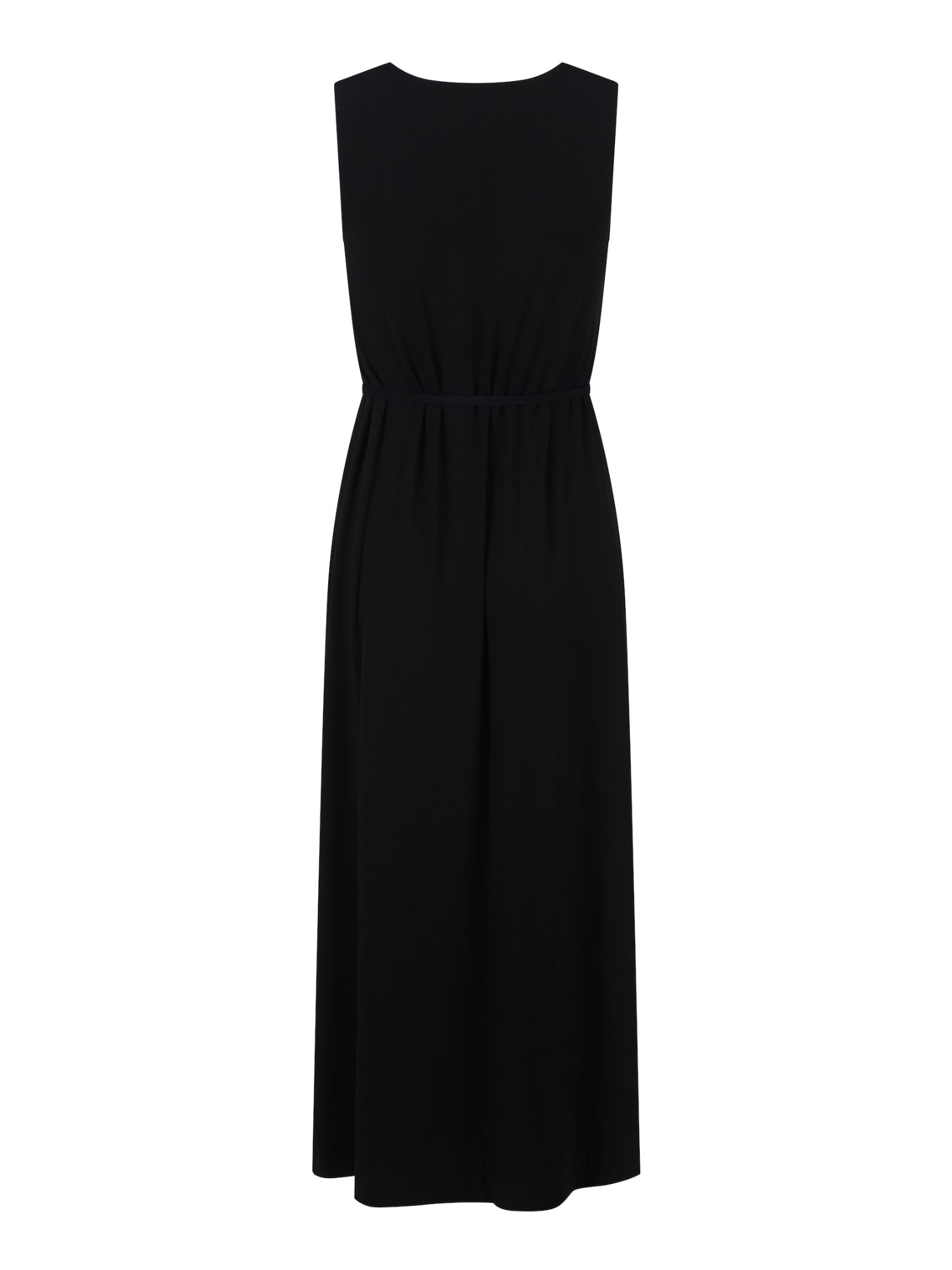 Bamboo Scoop Neck Maxi Dress - Black