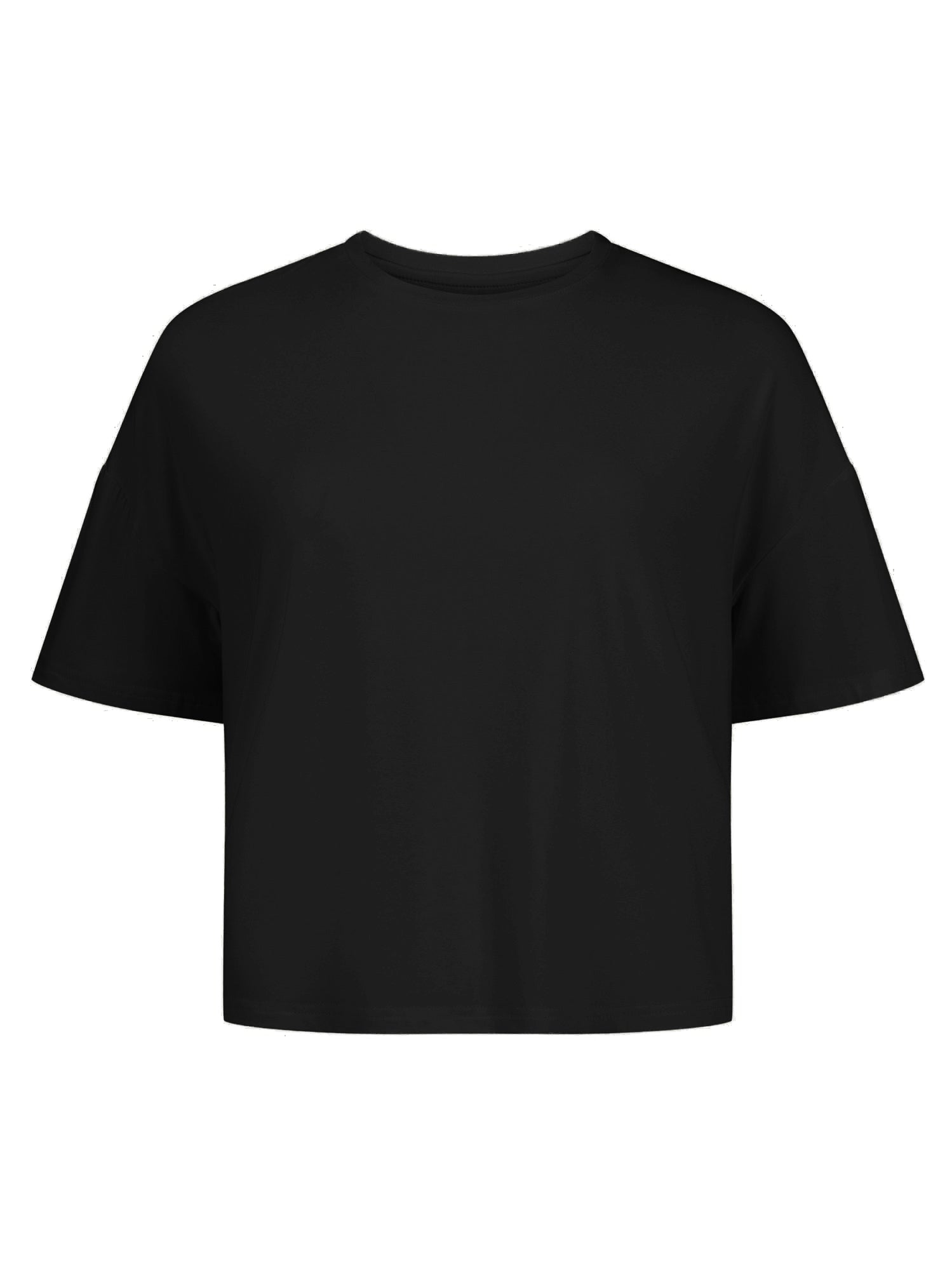 Black t-shirt on a white background