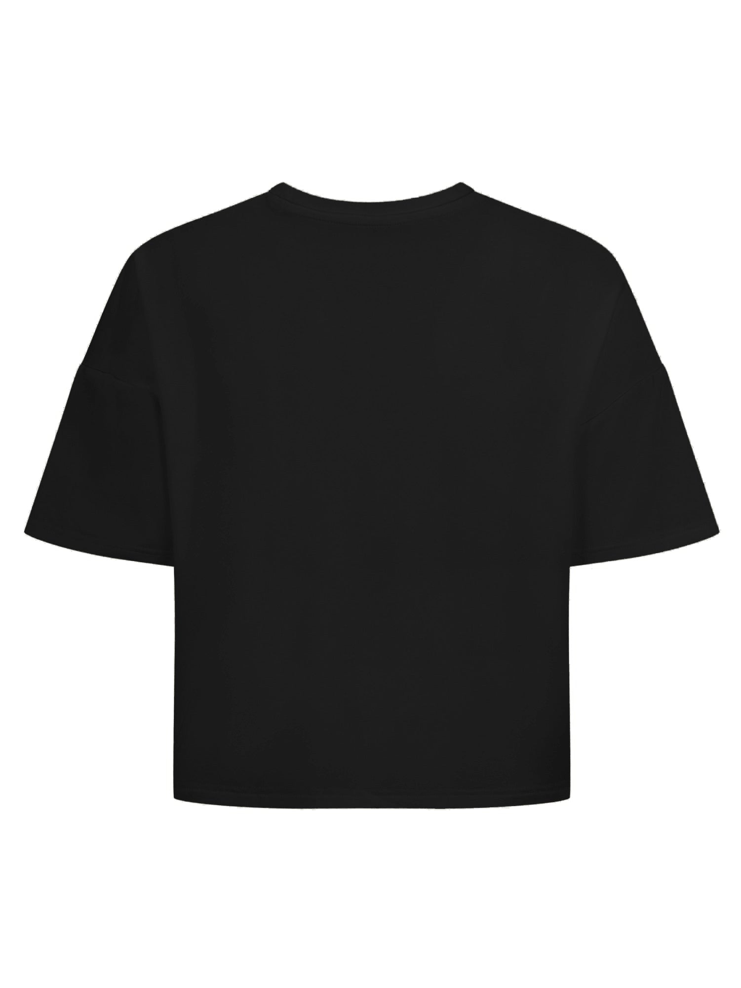 Black t-shirt on a white background