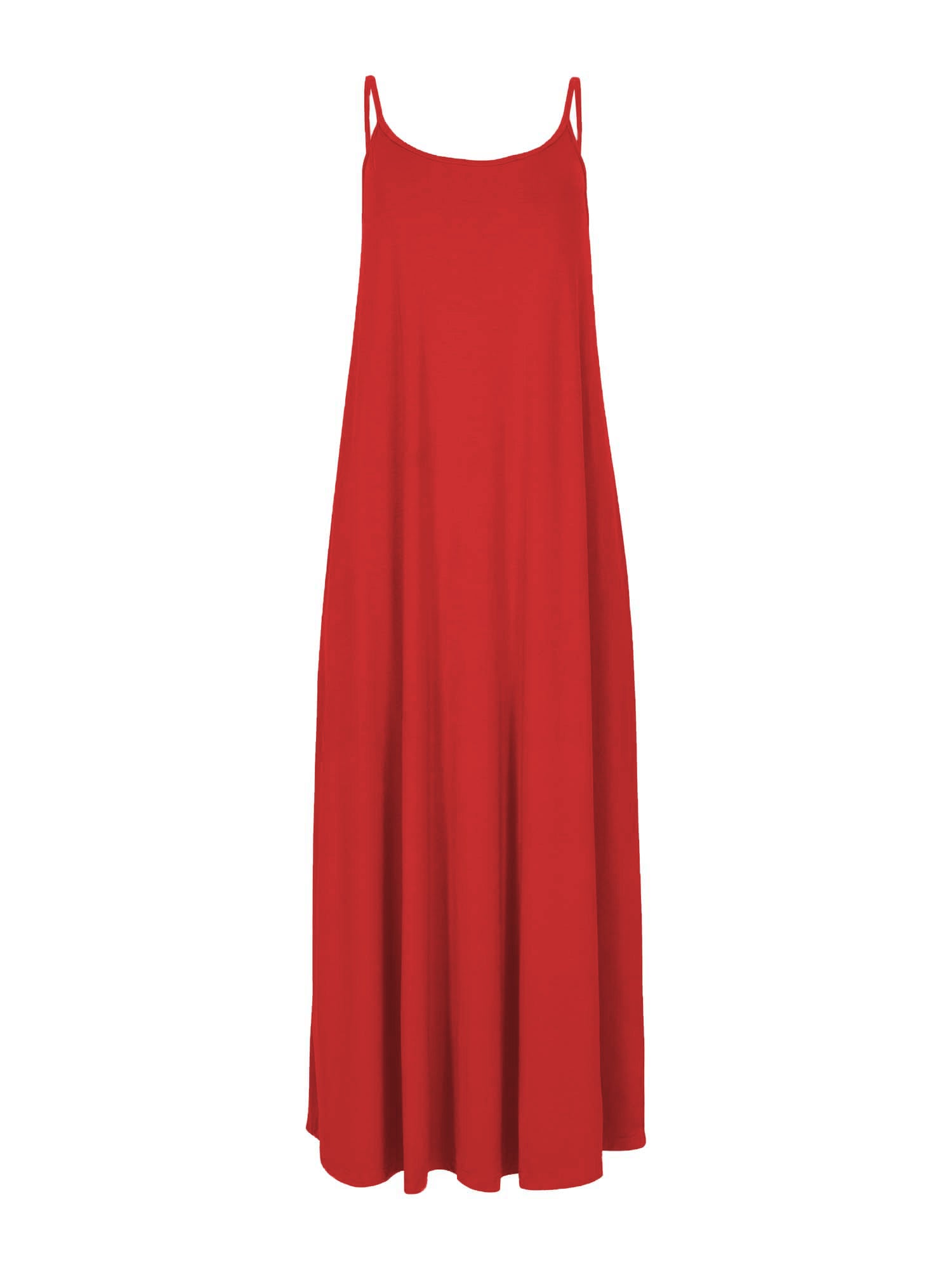 women's Bamboo swing maxi dress in chilli pepper red