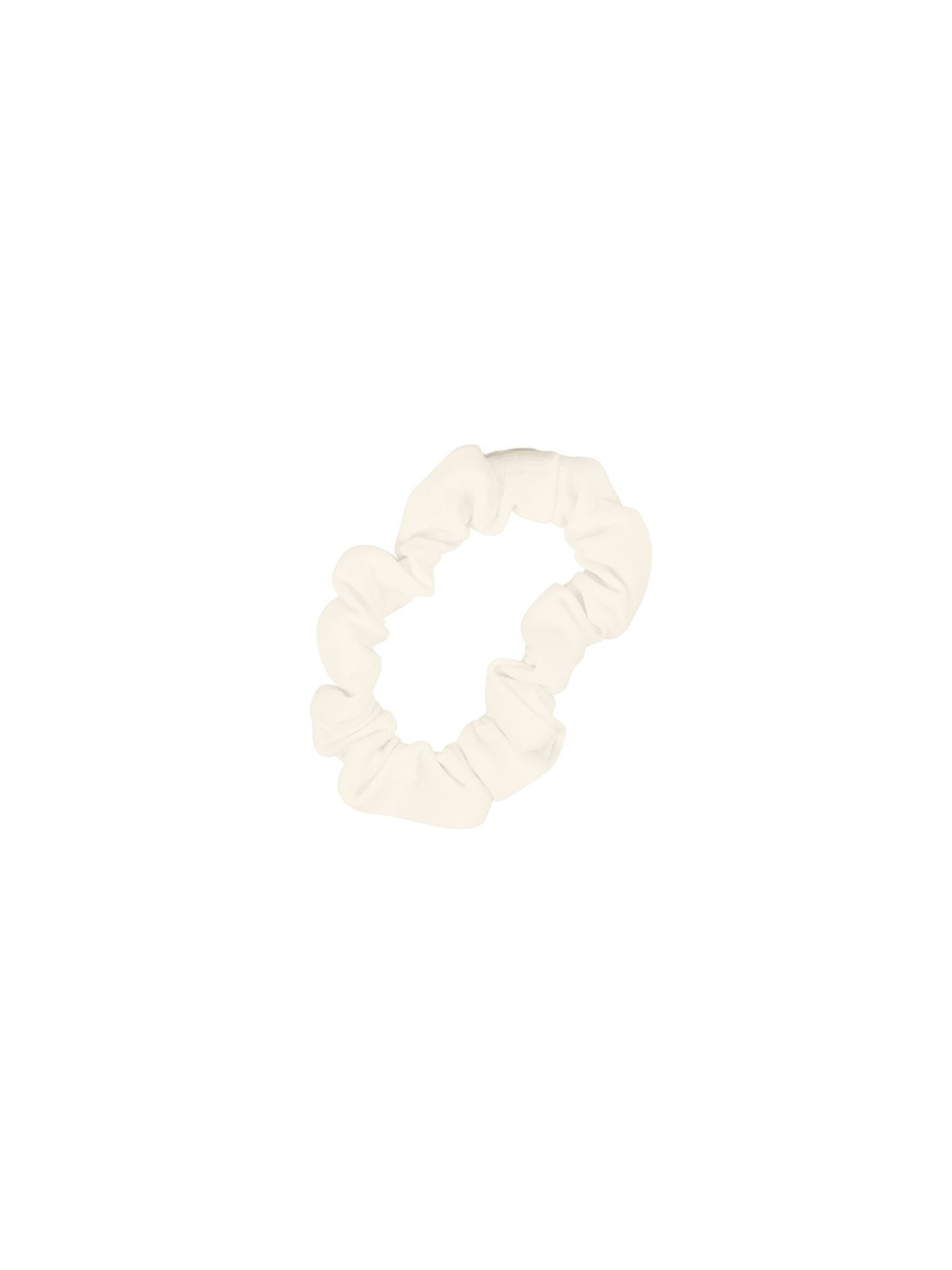 White small scrunchie on a white background