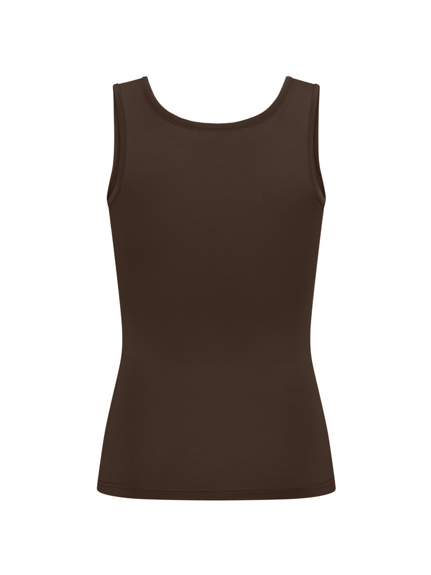 Brown tank top on a white background