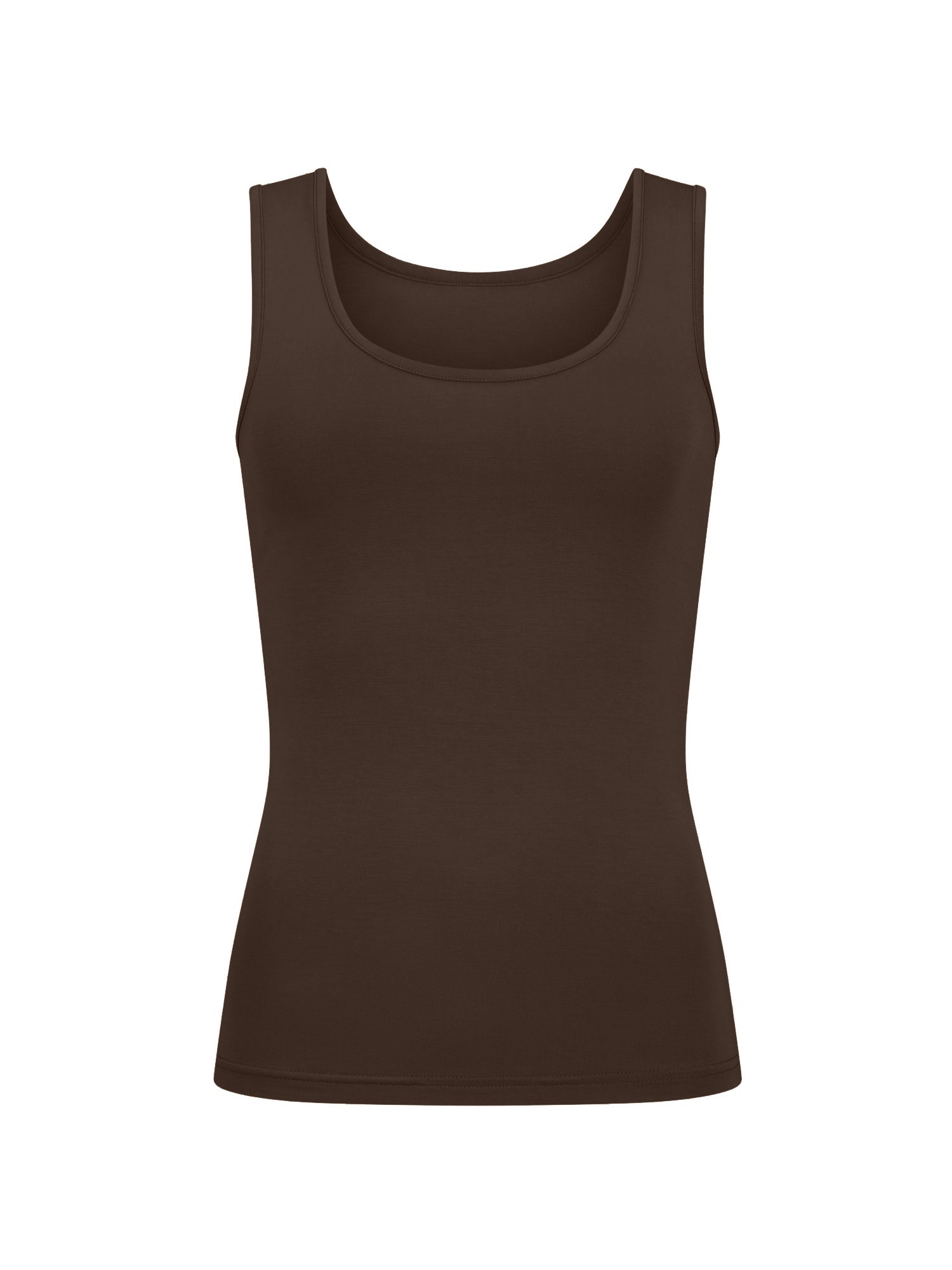 Brown tank top on a white background