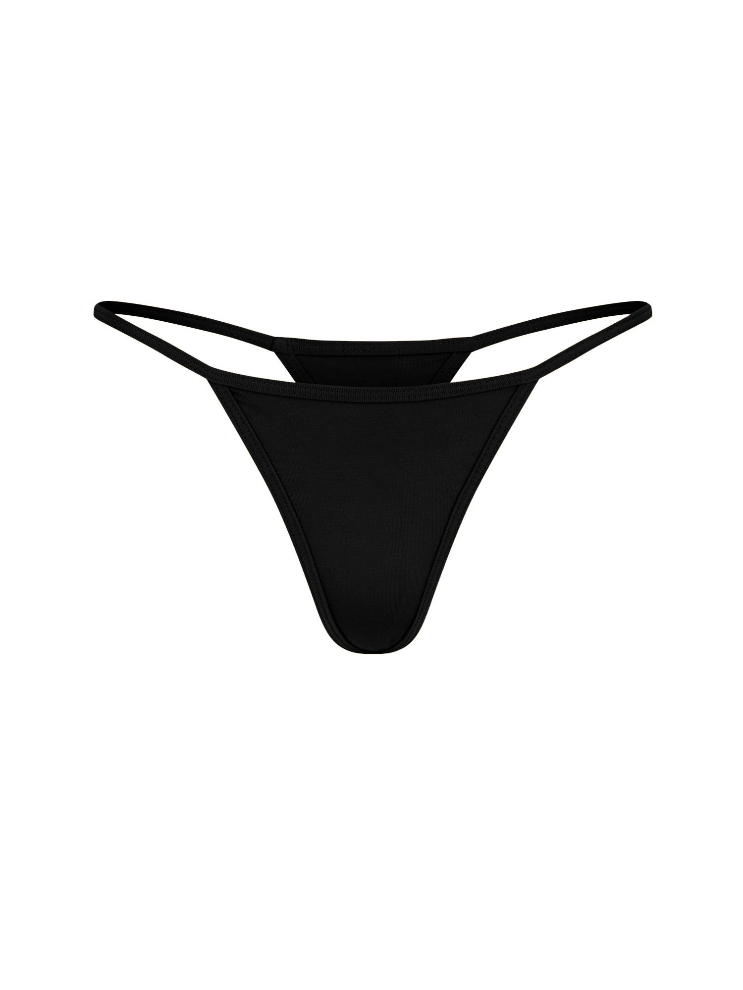 Black barely there, string style g-string, women's bamboo underwear