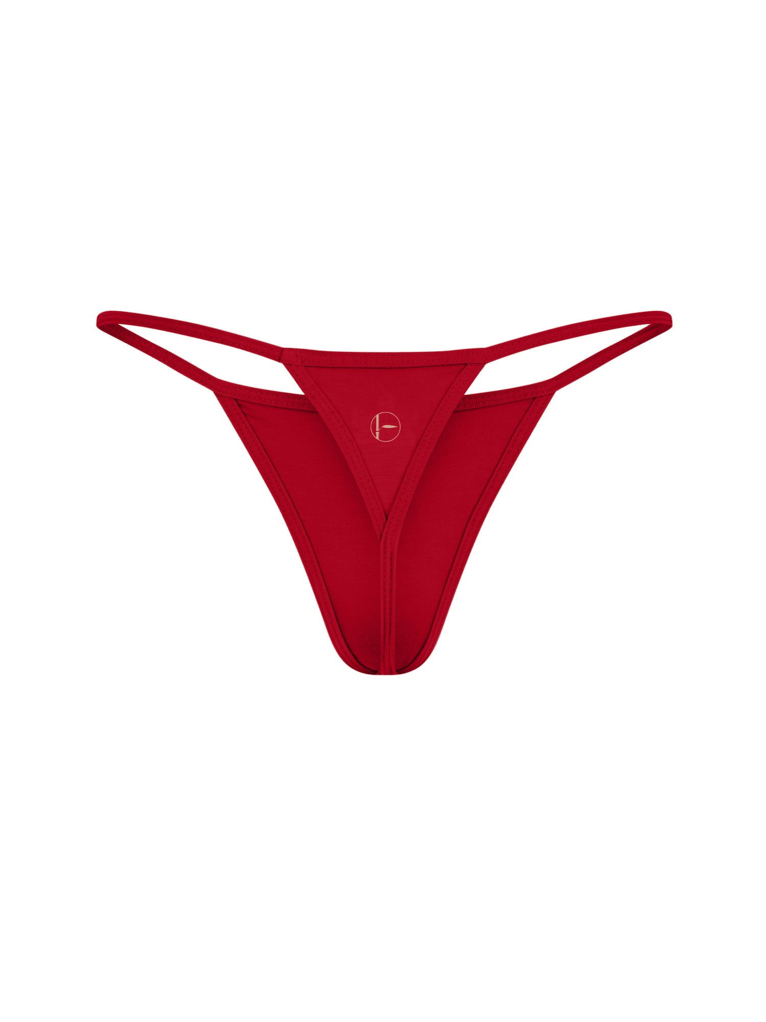 chili red barely there, string style bamboo g-string, women's bamboo underwear