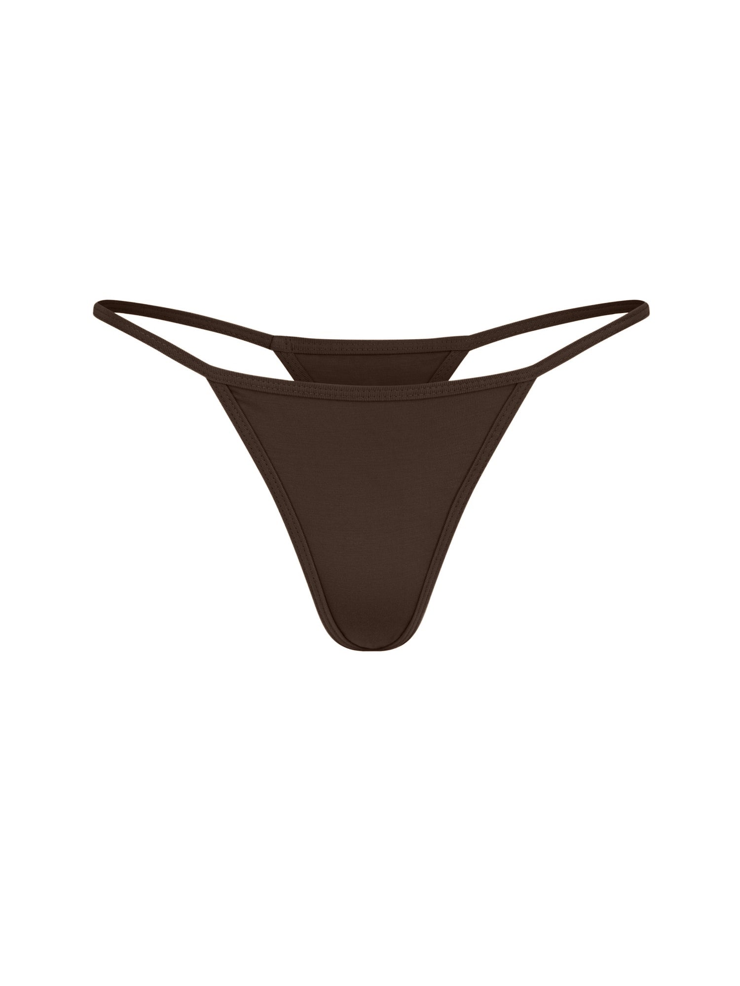 Brown barely there, string style g-string, women's bamboo underwear