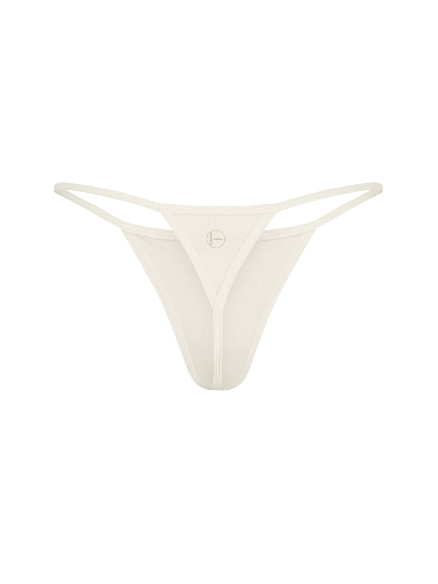 Cream barely there, string style g-string, women's bamboo underwear