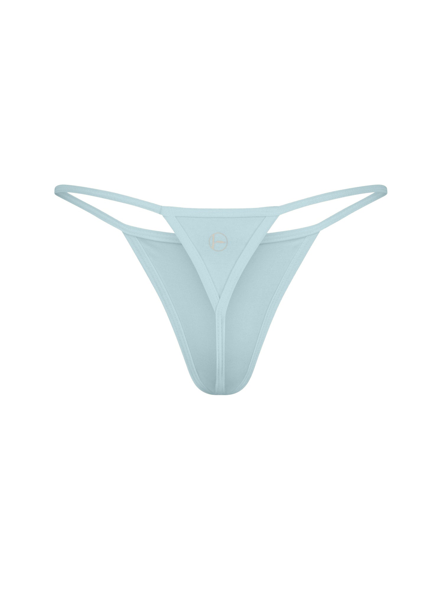 Light blue thong on a white background