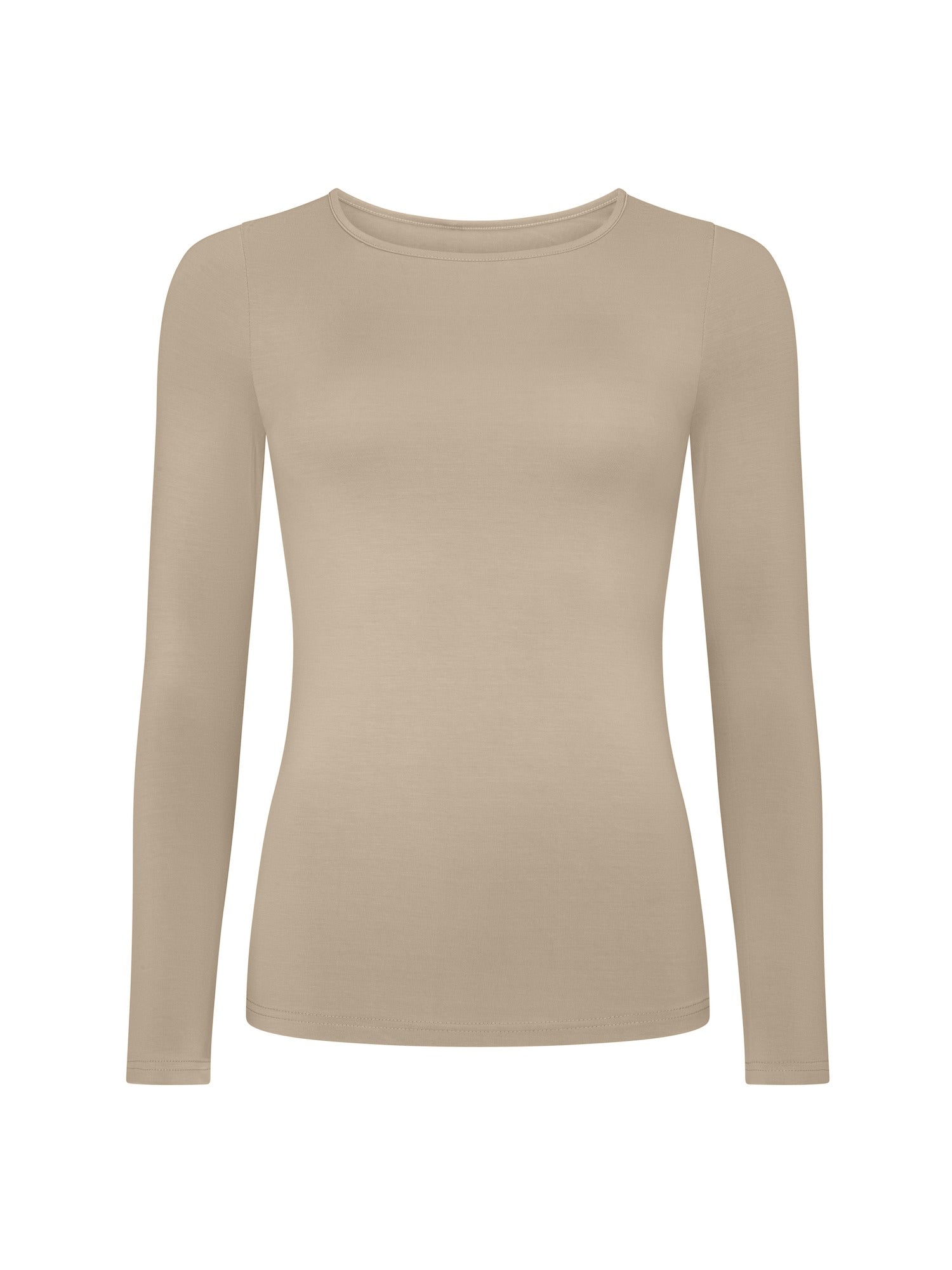 Bamboo Crew Neck Long Sleeve Tee 2.0 - Caramel