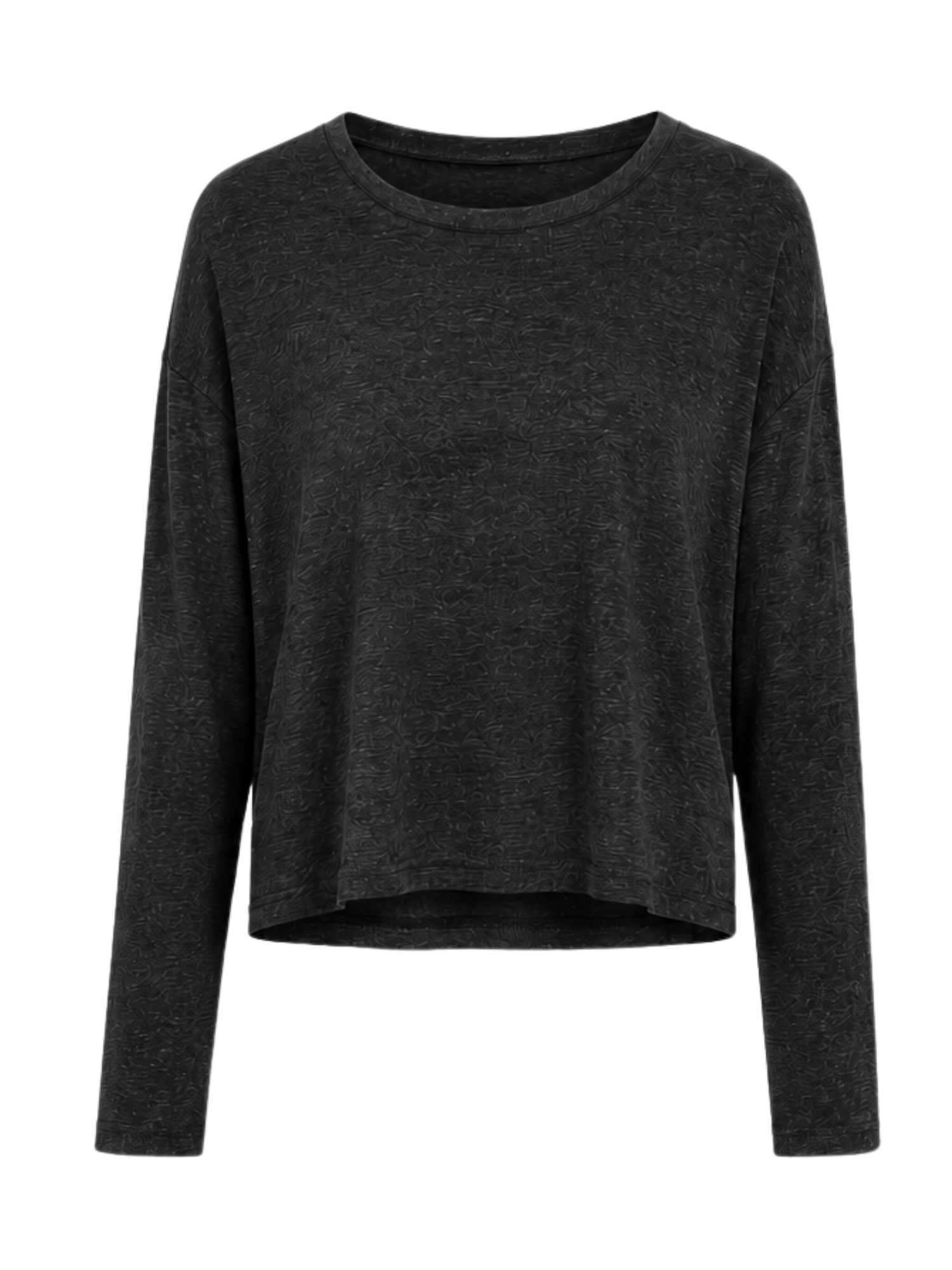 Hemp / Bamboo Long Sleeve Lounge Tee - Black