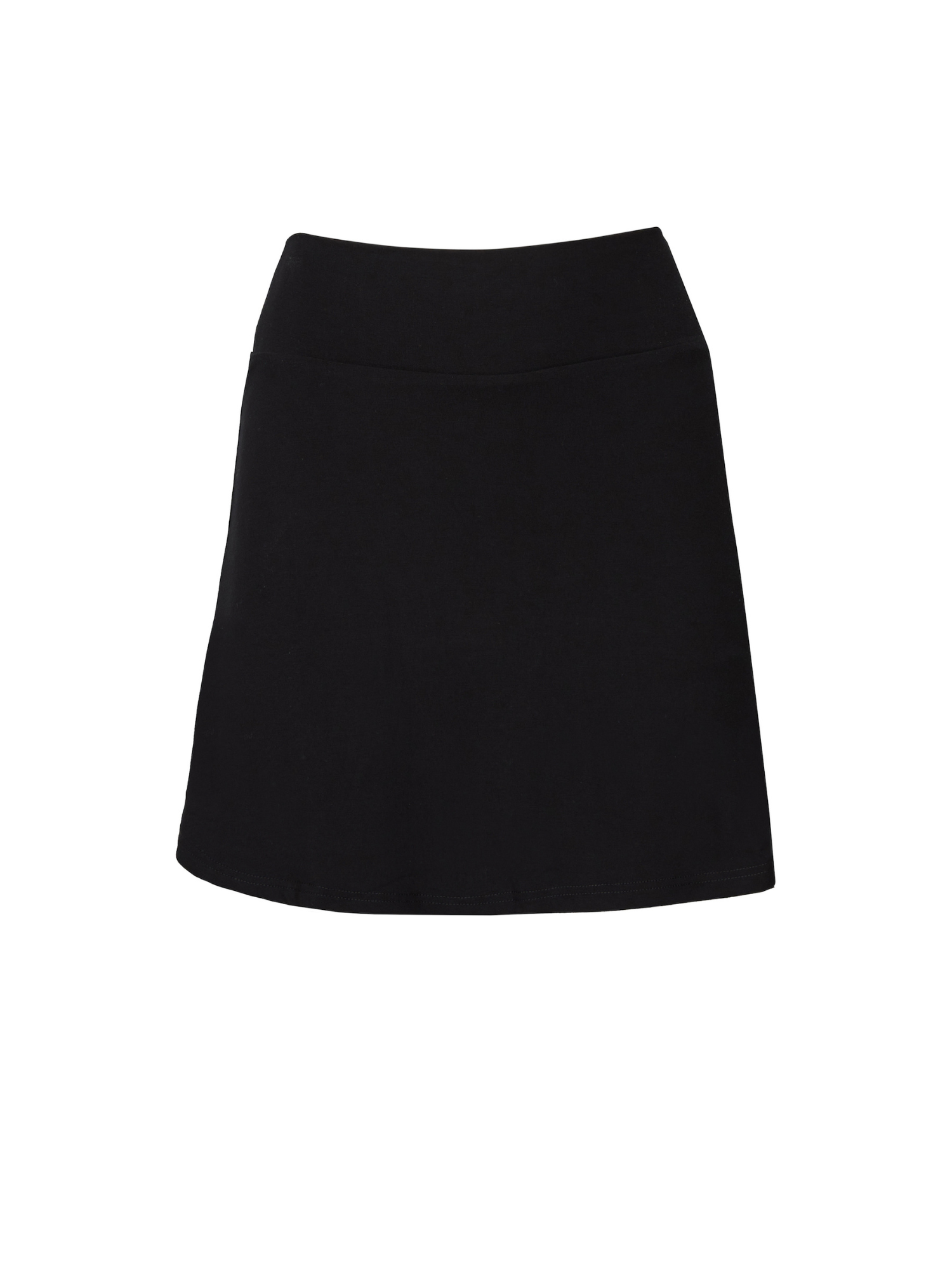 black women's skort, skirt with hidden bike shorts underneath, women's bamboo clothing
