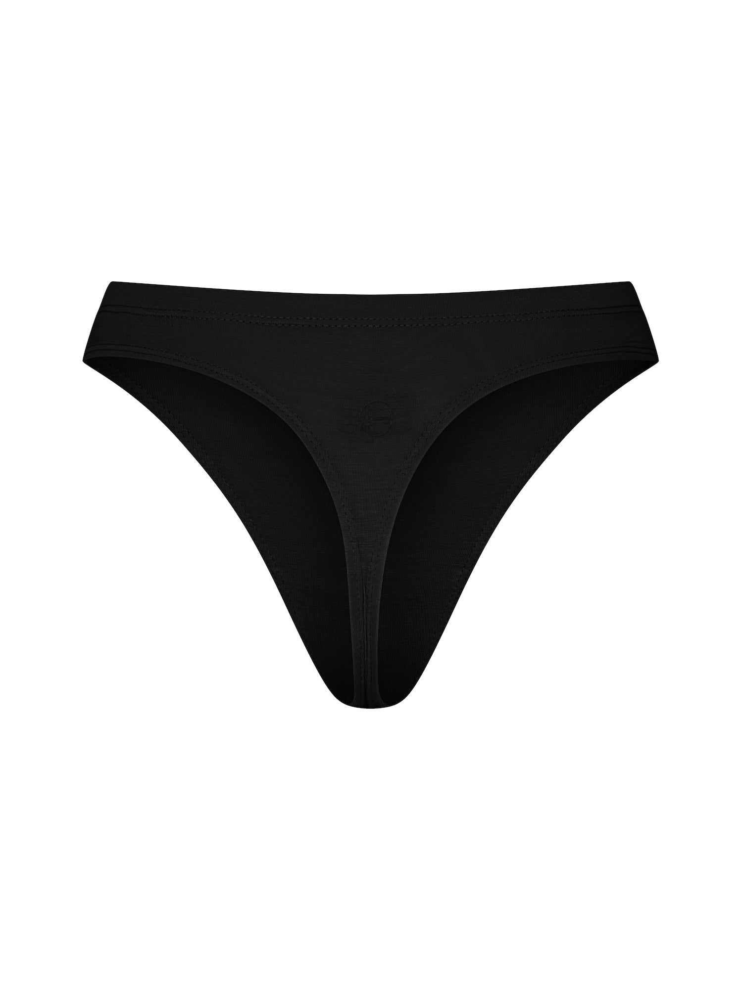 black hip g-string, mid waist, thong back, fuller coverage g-string, women's bamboo underwear