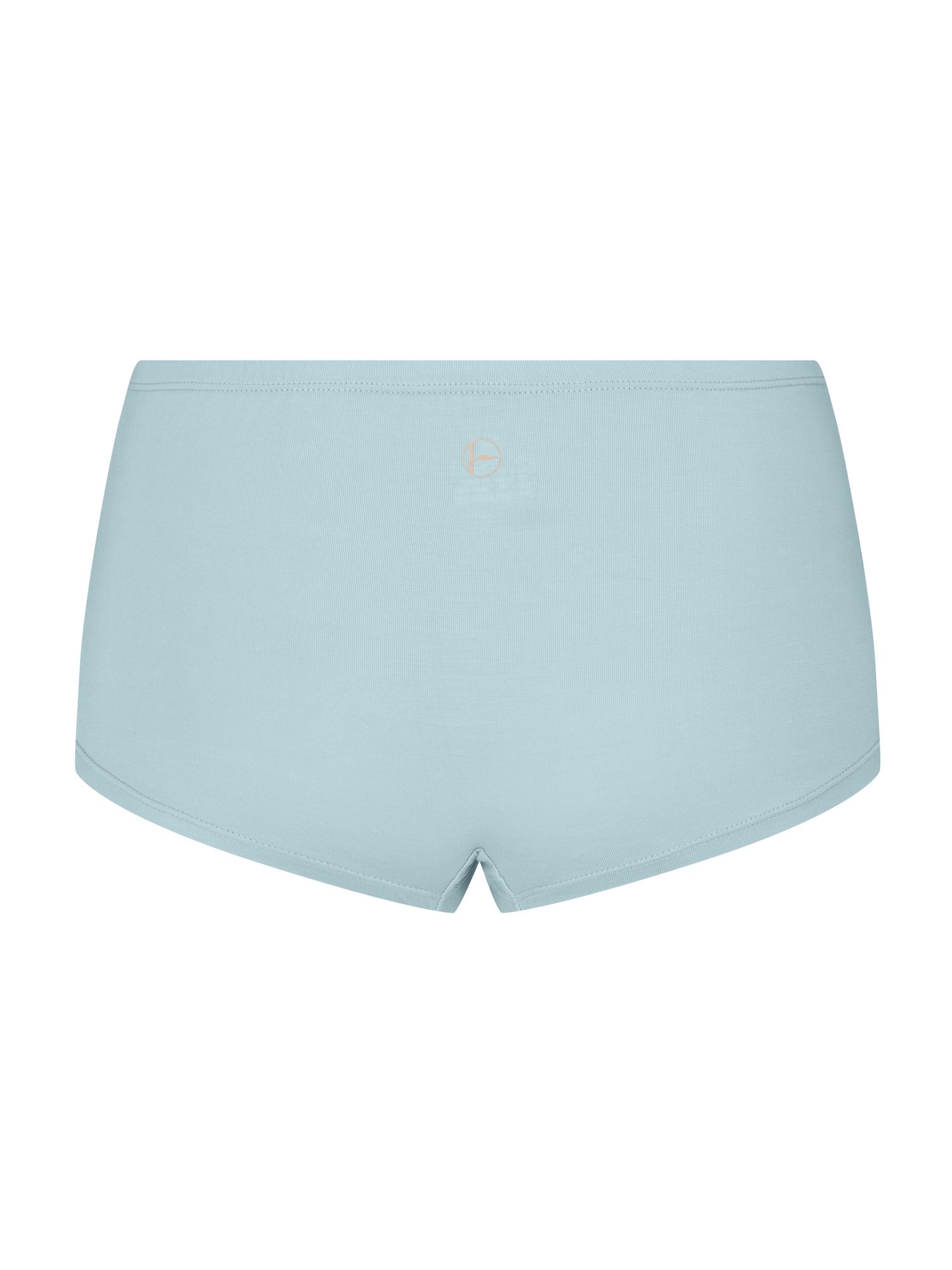 bamboo light topaz blue hipster boyleg knickers on a white background