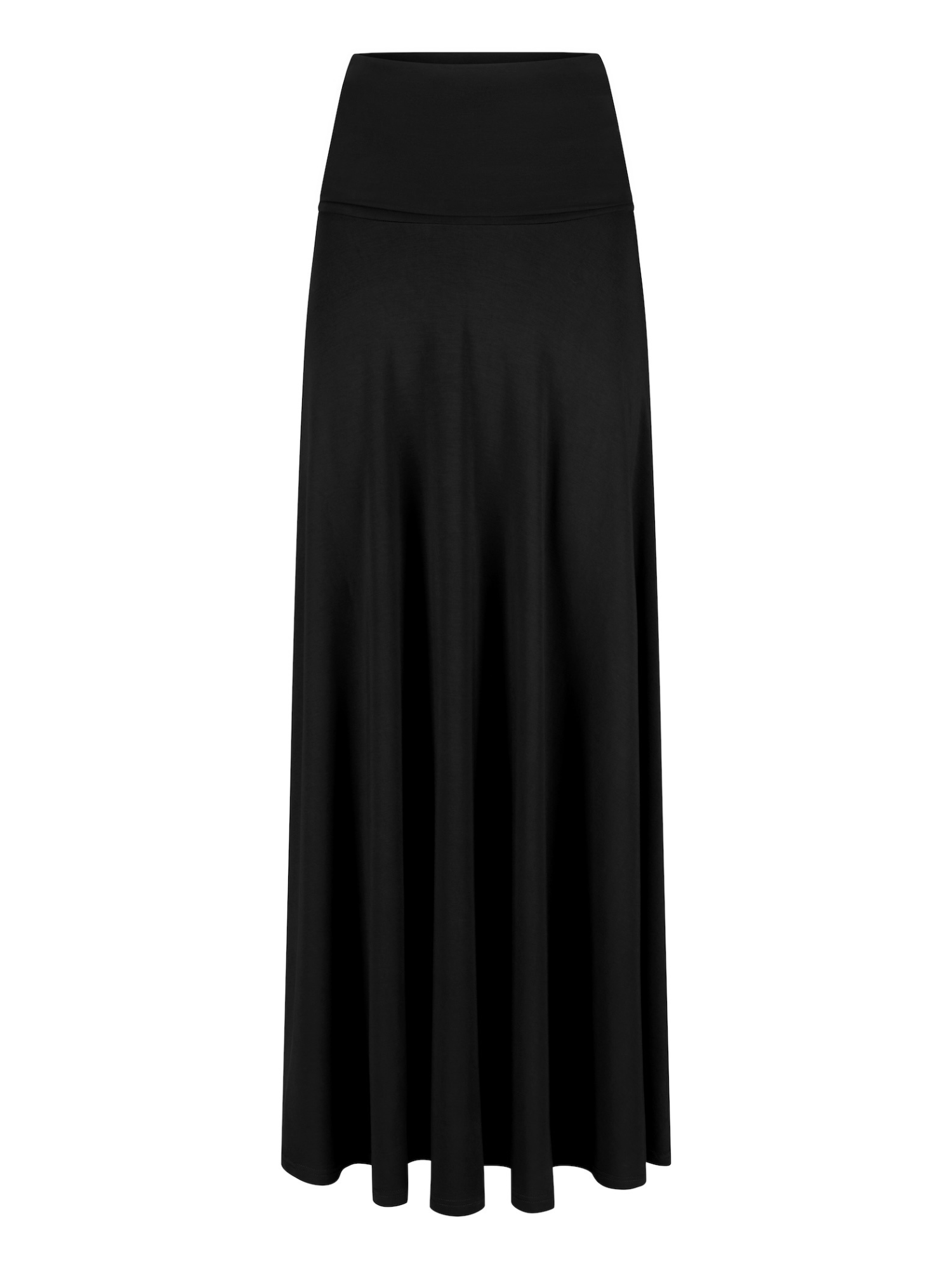 Bamboo Swishy Skirt Maxi - Black