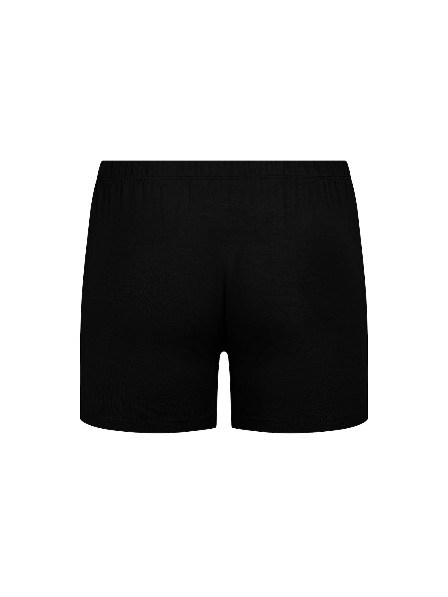 black trunk style boxer shorts with a soft elasticated waistband and pouch detail stitching, men's bamboo underwear