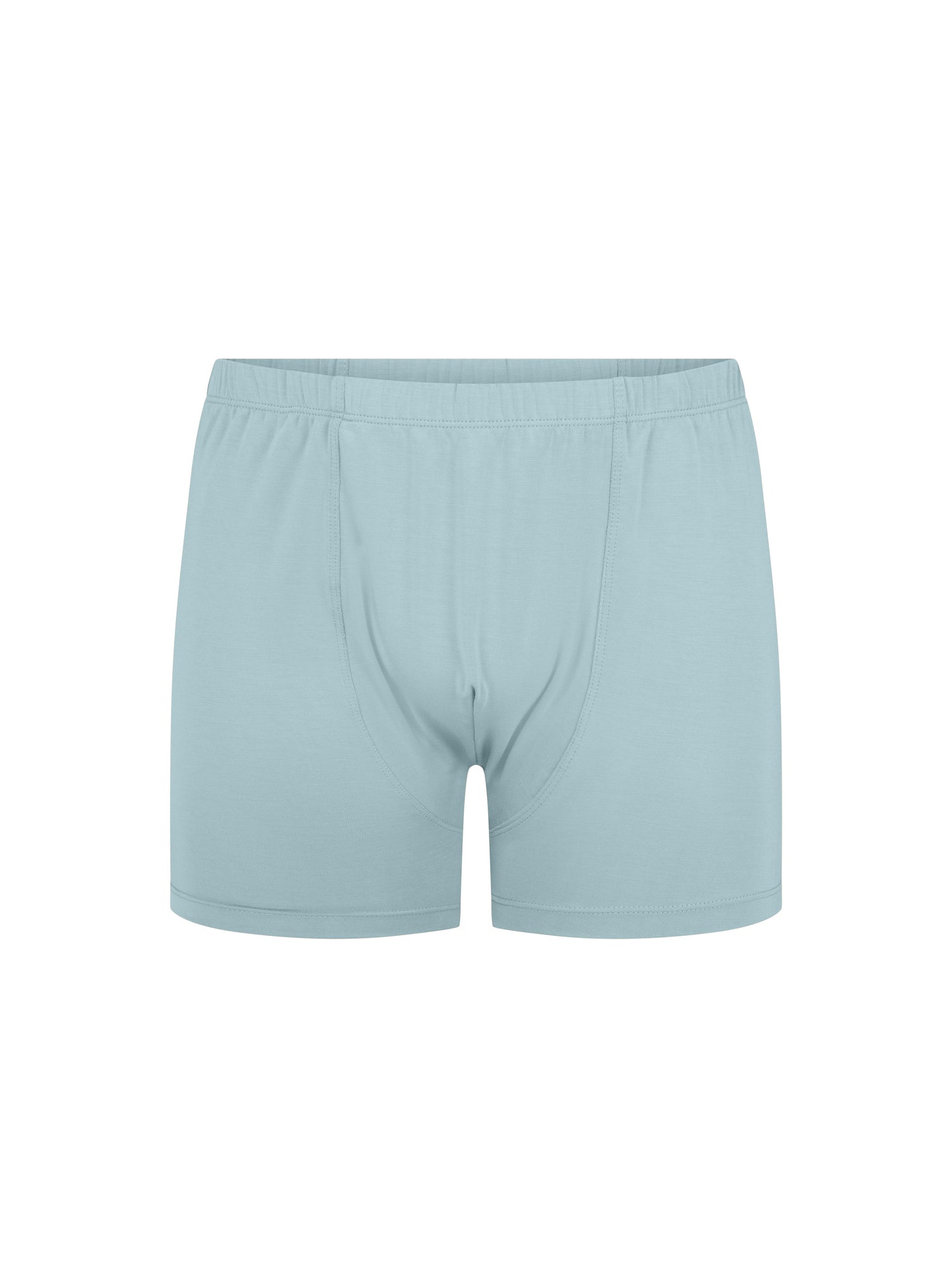 Light topaz blue men's boxer briefs on a white background