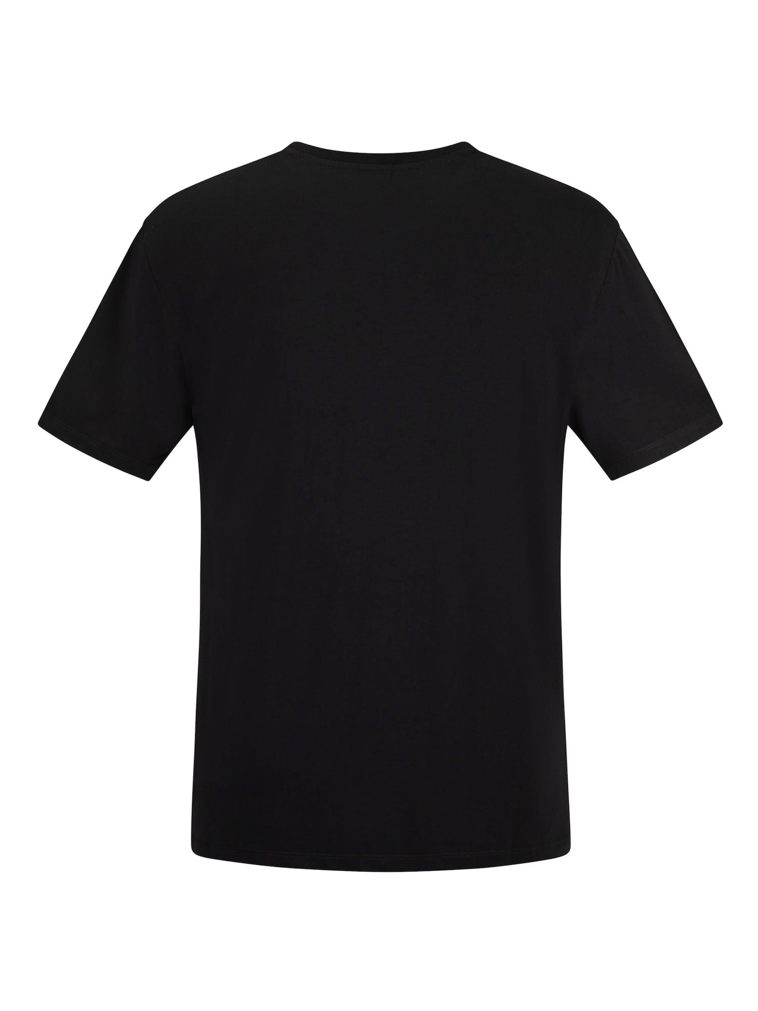 black generous classic fit tee, soft neckband, crew neckline, short sleeve, men's bamboo clothing