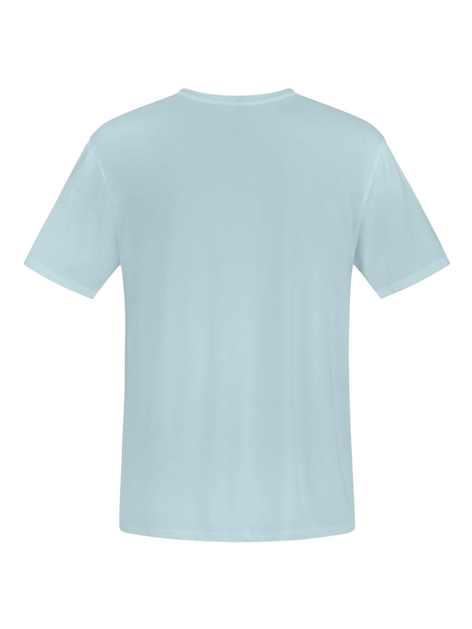 Men's light topaz blue bamboo t-shirt on a white background