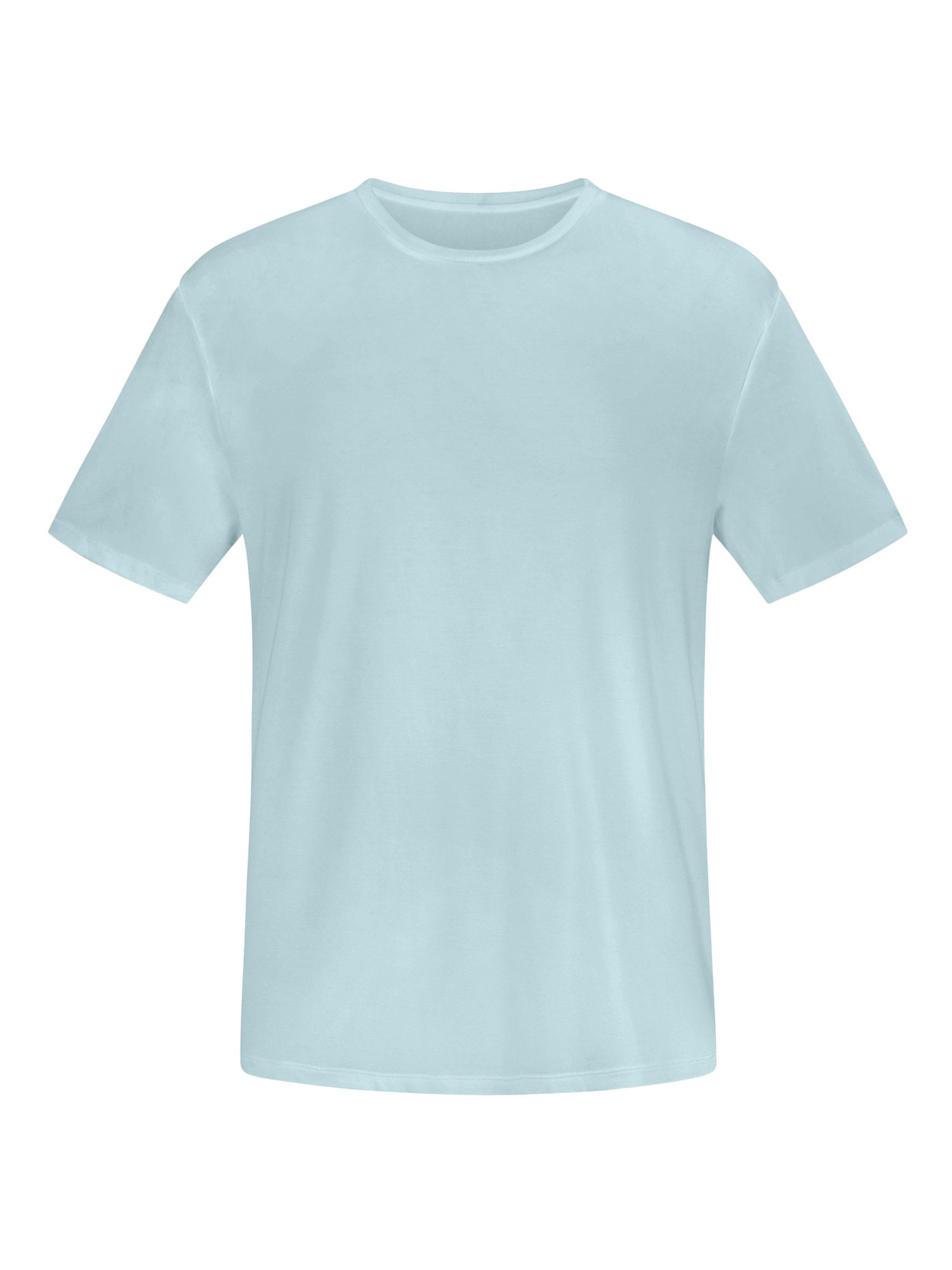 light topaz blue generous classic fit tee, soft neckband, crew neckline, short sleeve, men's bamboo clothing