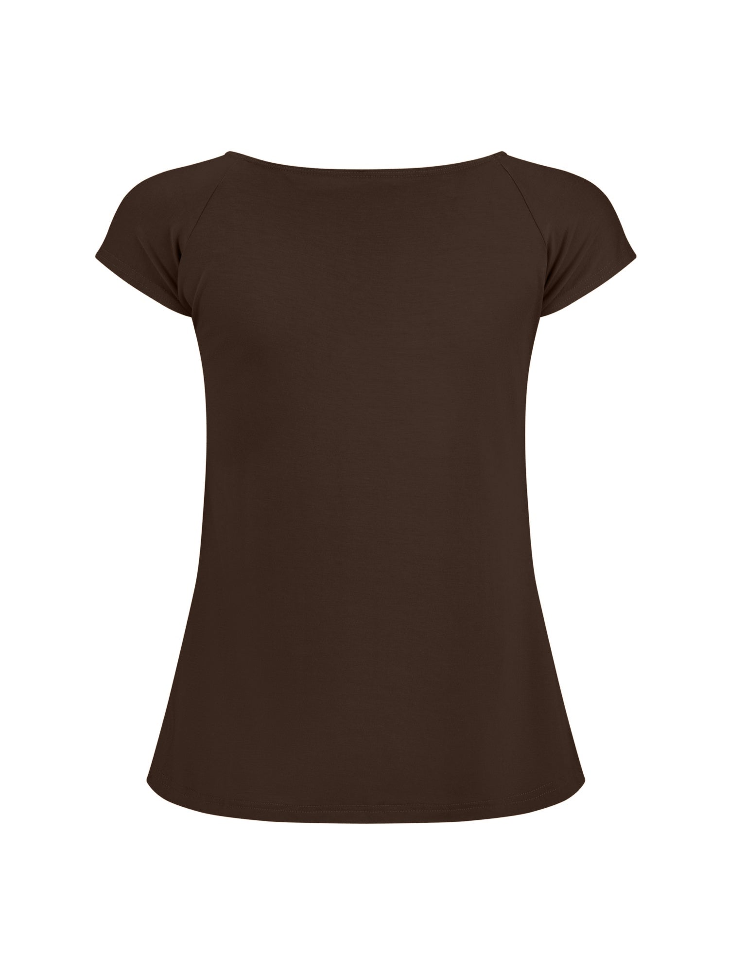 Brown t-shirt on a white background, women's bamboo clothing