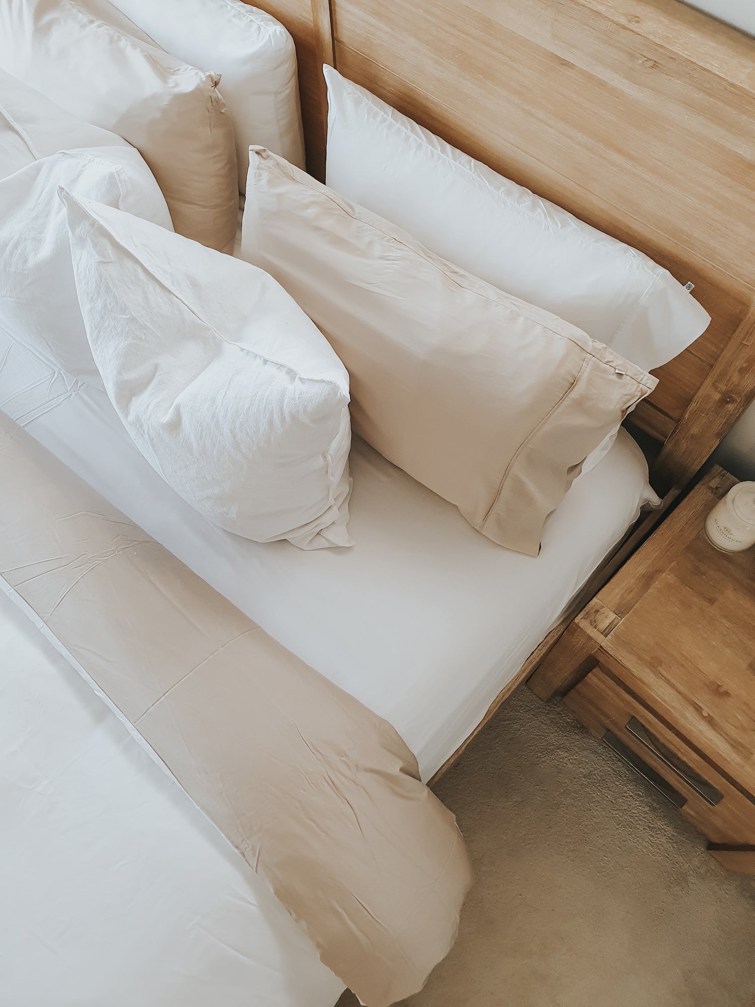 king bed bamboo fitted sheet in white, bamboo bedding