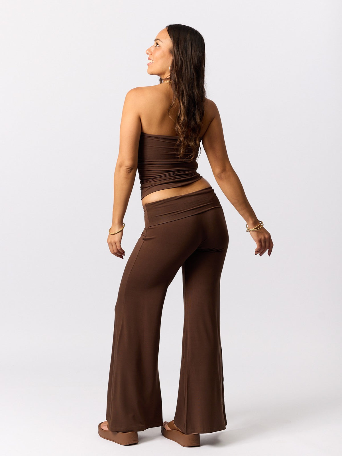Bamboo Palazzo Pant - Cocoa