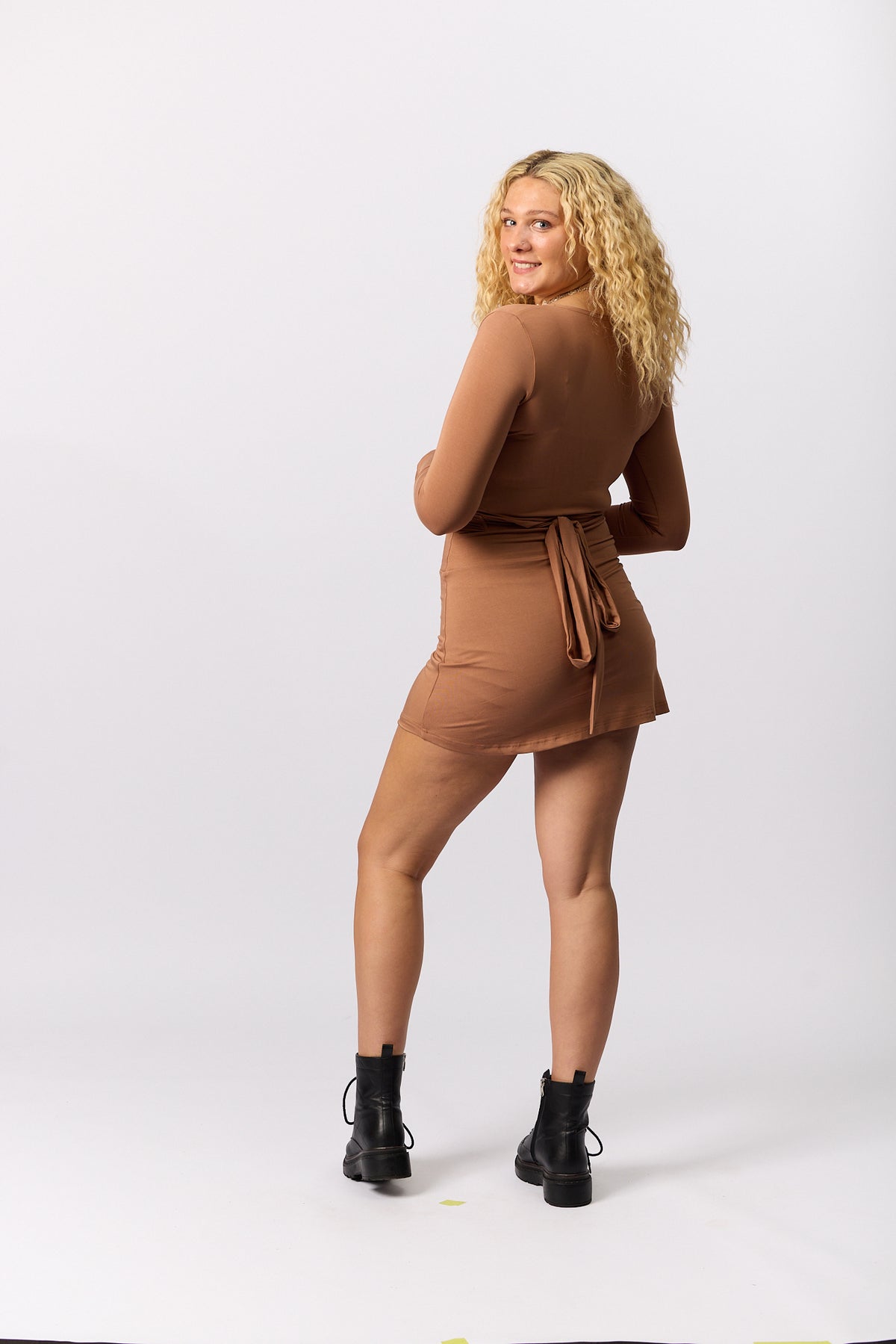 Bamboo Long Sleeve Ballet Wrap - Toffee