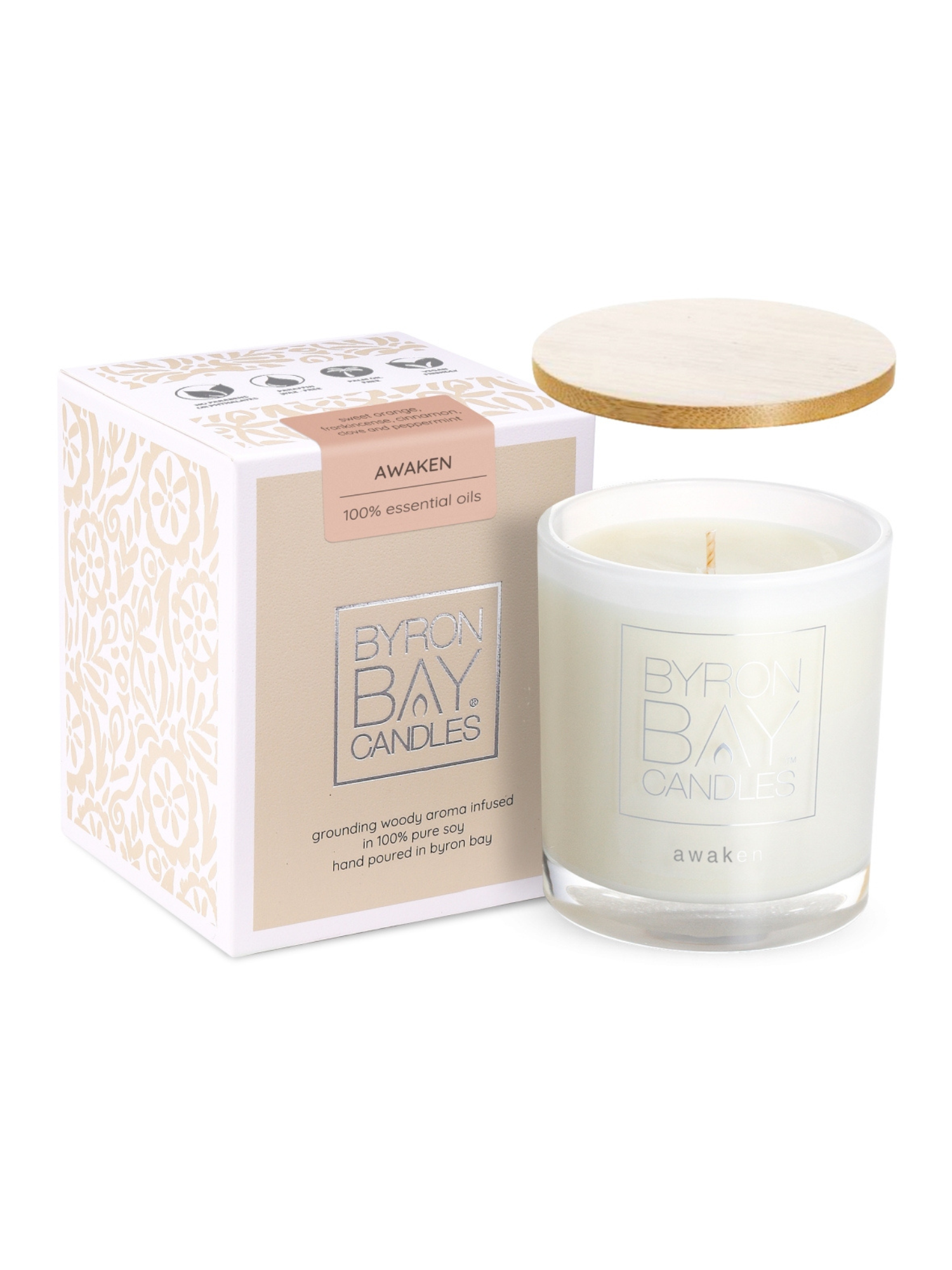 Byron Bay Awaken essential oil candle