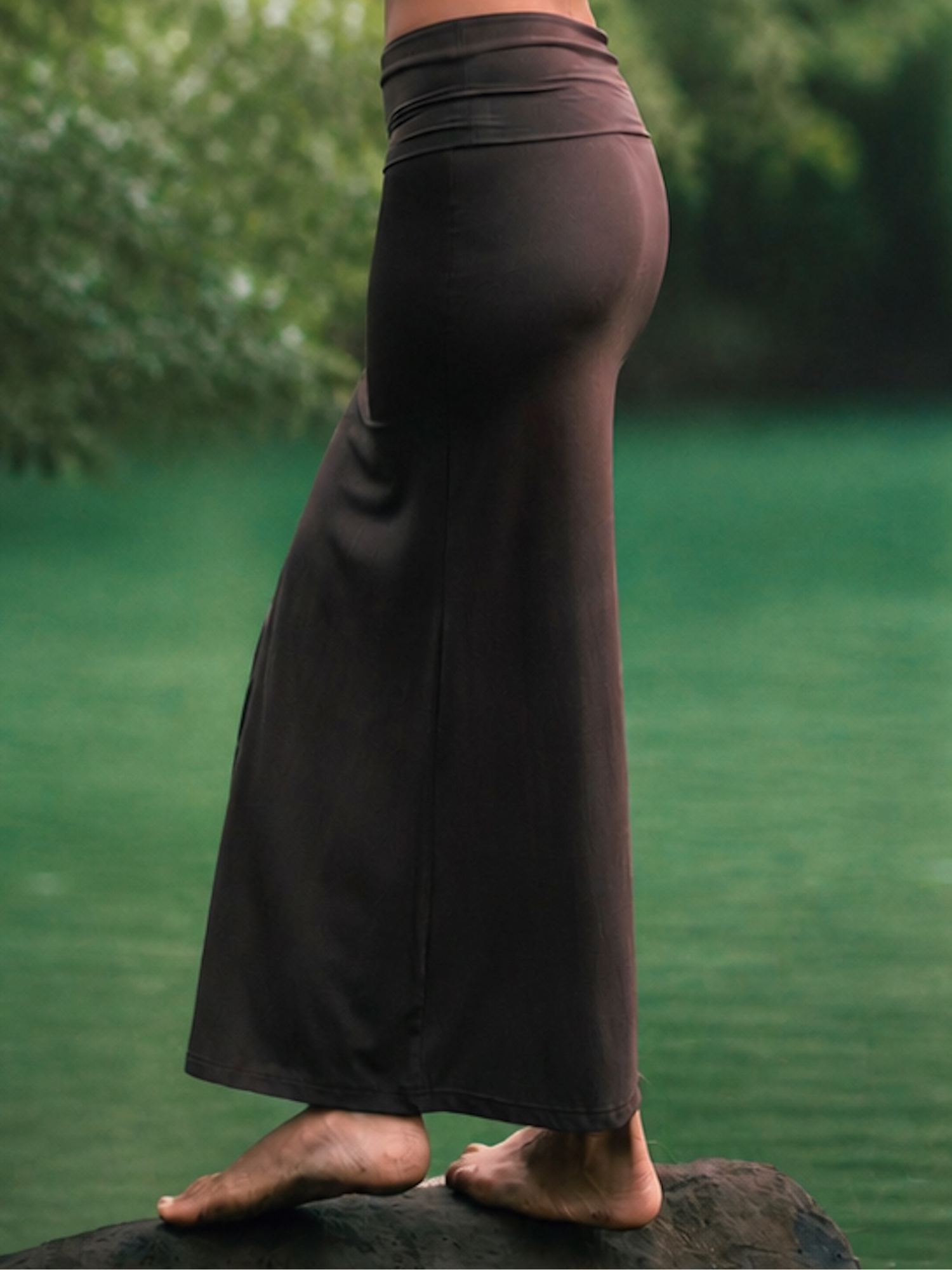 Bamboo Maxi Skirt - Cocoa