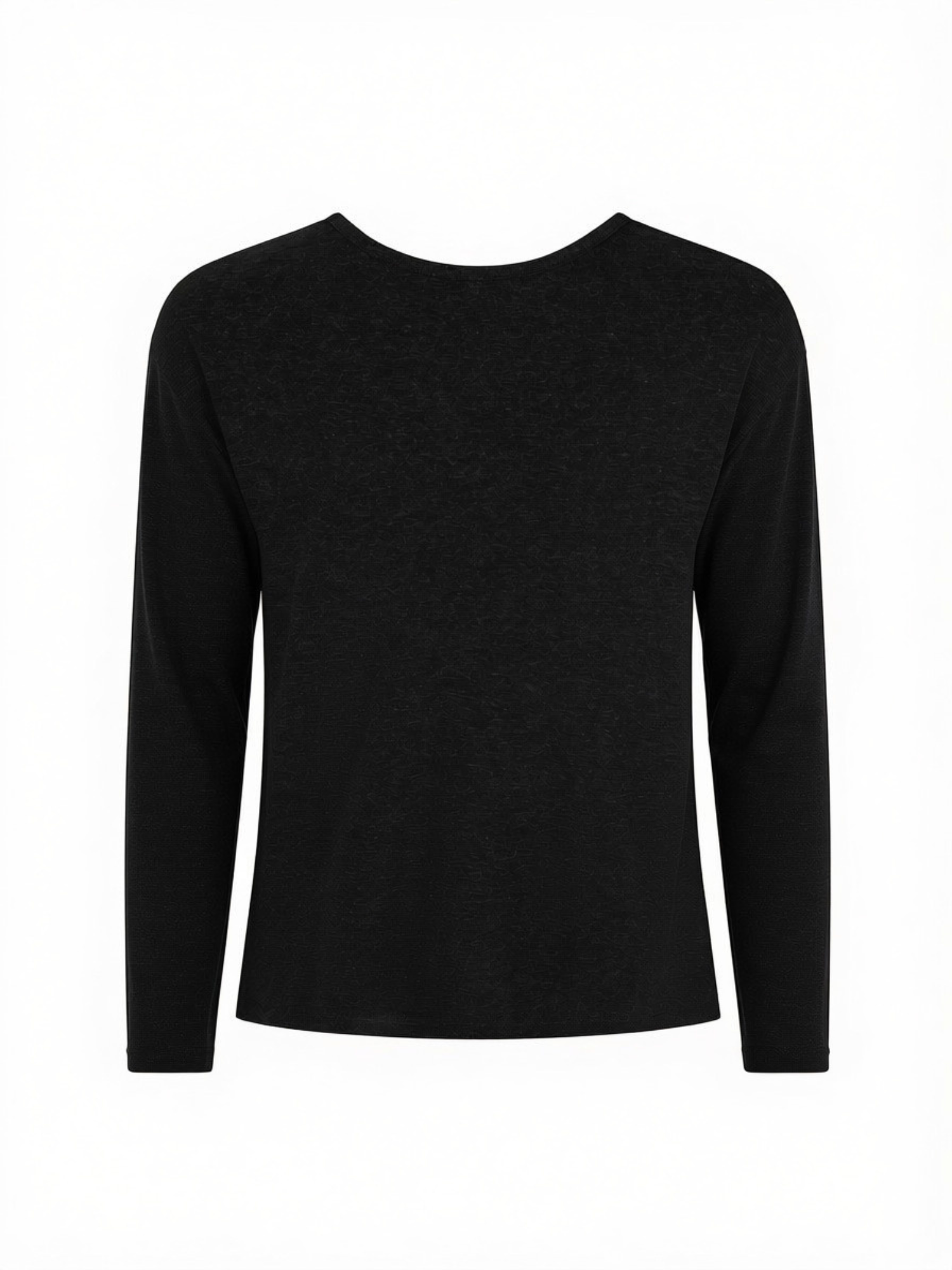 Hemp / Bamboo Long Sleeve Boxy T-Shirt - Black