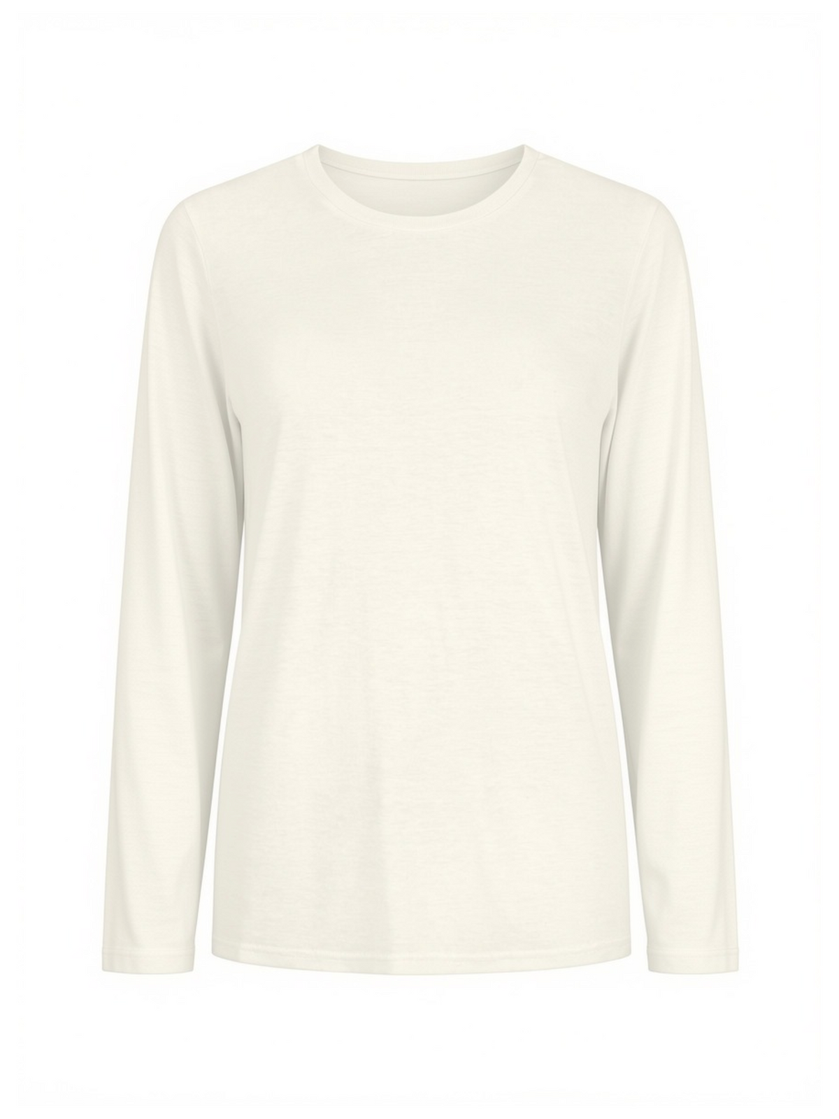 Hemp/Bamboo Relaxed Long Sleeve Crew Tee - Cream