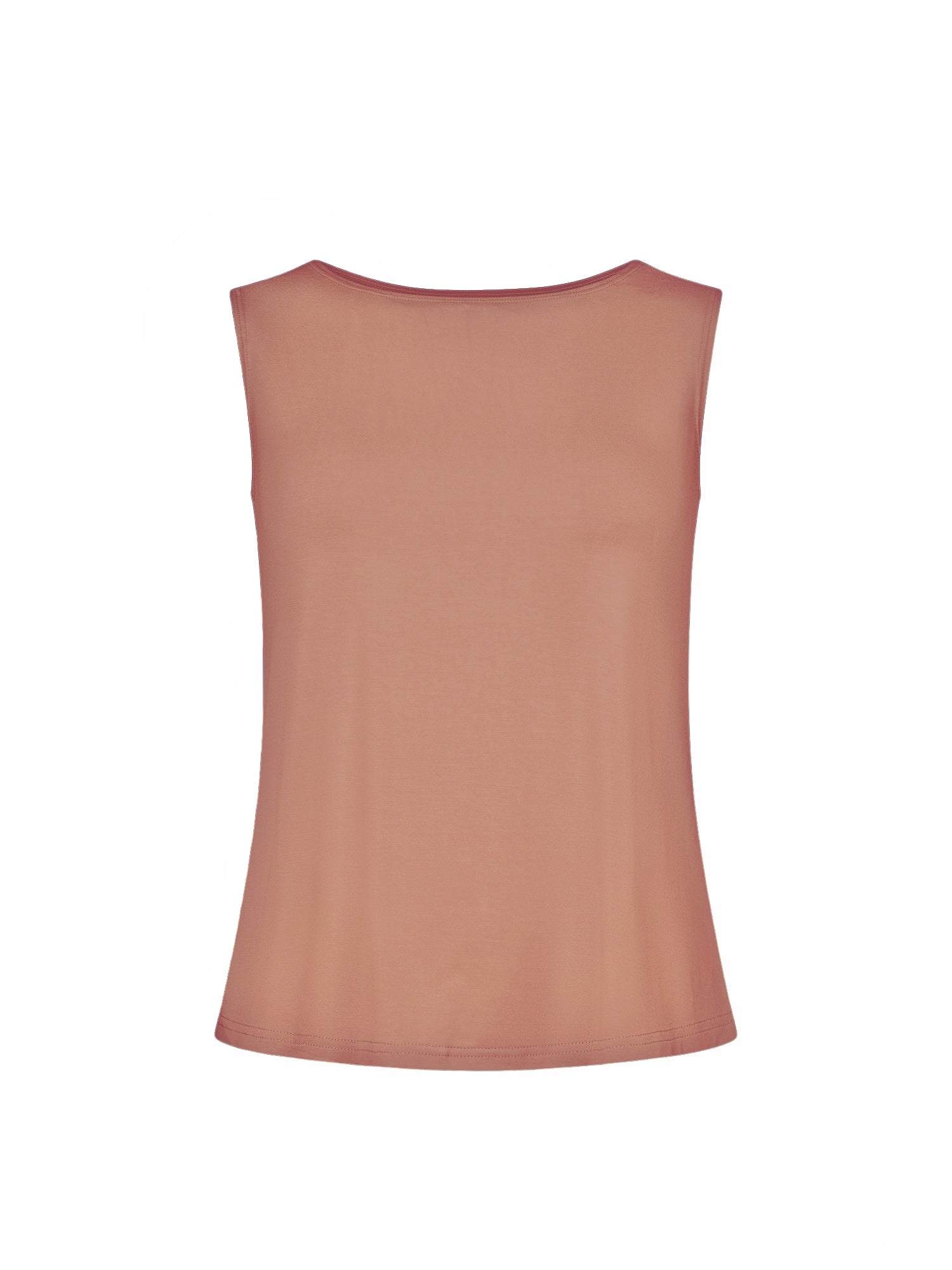 Bamboo Boat Neck Singlet - Toffee