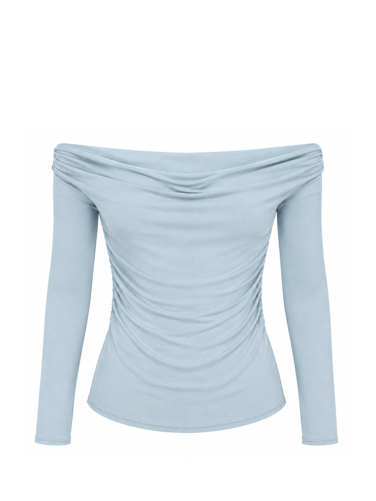 Bamboo Long Sleeve Cowl Neck Top- Topaz