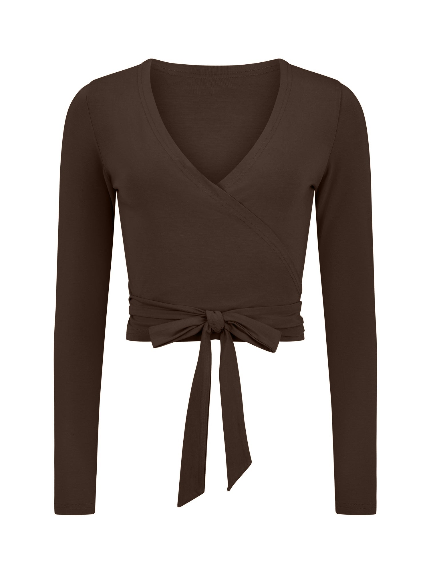 Bamboo Long Sleeve Ballet Wrap - Cocoa