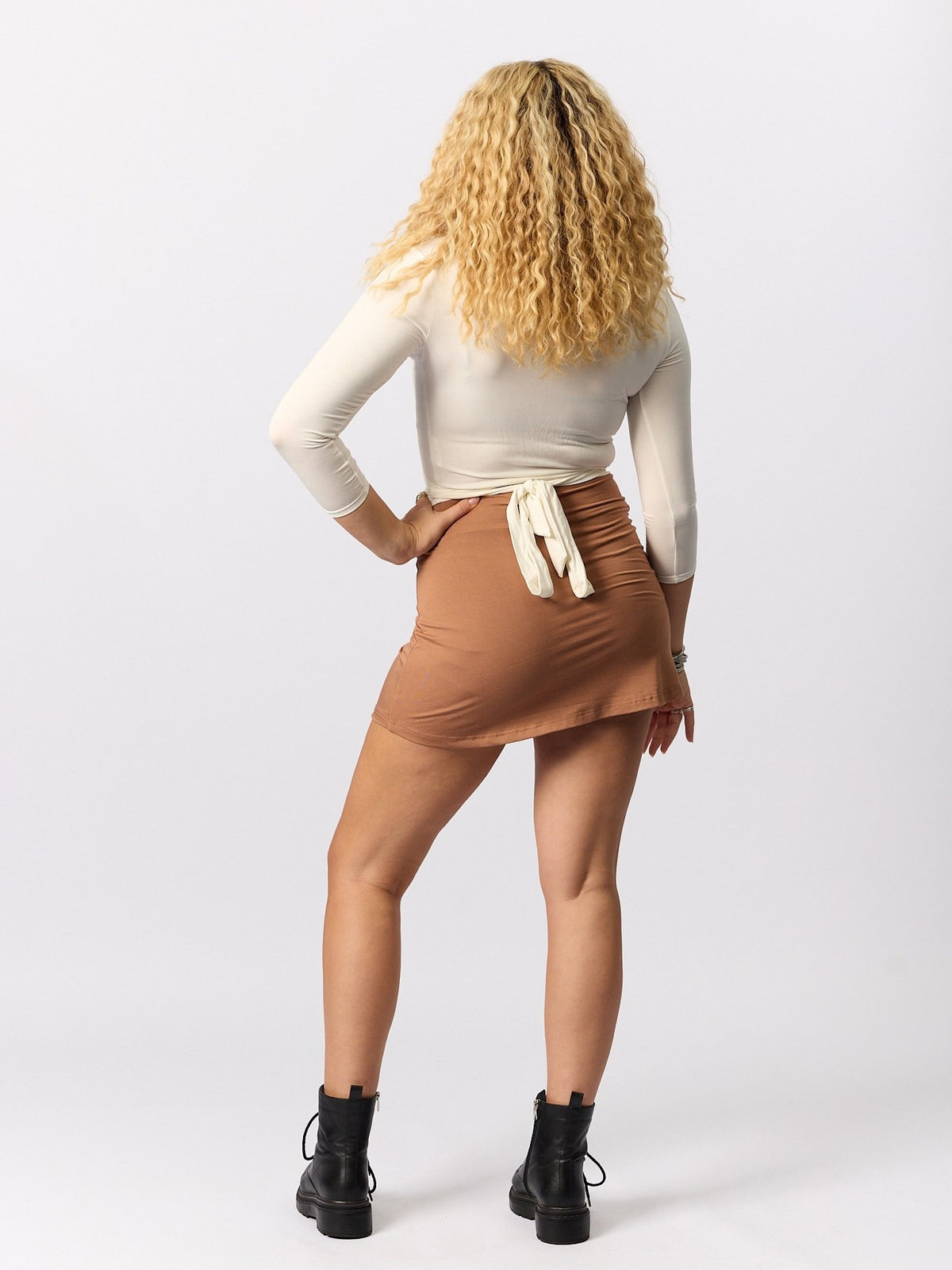 Bamboo Ballet Wrap Top - Cream
