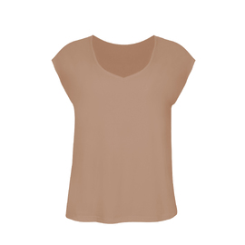 Bamboo Boxy T-Shirt - Caramel