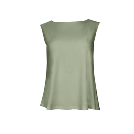 Bamboo Boat Neck Singlet - Eucalyptus