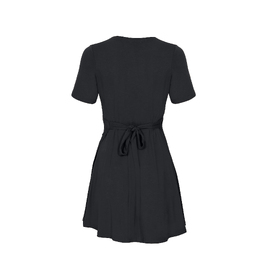 Bamboo Wrap Dress - Mini - Black