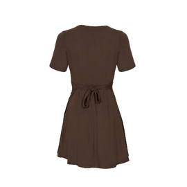 Bamboo Wrap Dress - Mini - Cocoa