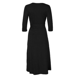 Bamboo Wrap Dress - Midi - Black