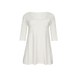 Bamboo Mid Sleeve T Shirt - Cocoa