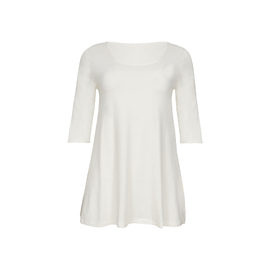 Bamboo Mid Sleeve T Shirt - Cream