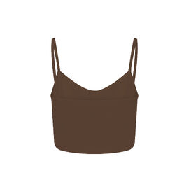 Bamboo Crop Layering Singlet - Cocoa