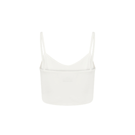 Bamboo Crop Layering Singlet - Cream