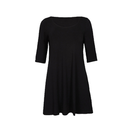 Bamboo Mid Sleeve Tunic - Black