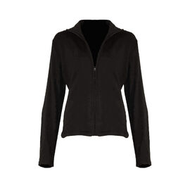 Bamboo Long Sleeve Zipper Top - Black