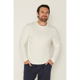 Bamboo Men's Long Sleeve T-Shirt - Cream