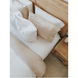 Bamboo Fitted Sheet - White - King